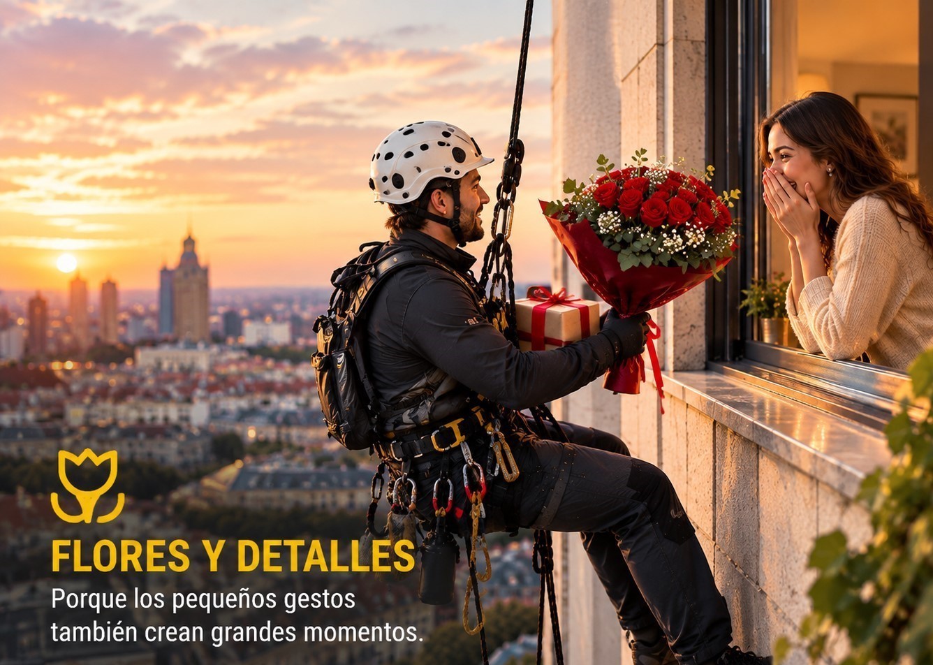 Sorpresa romántica por ventana